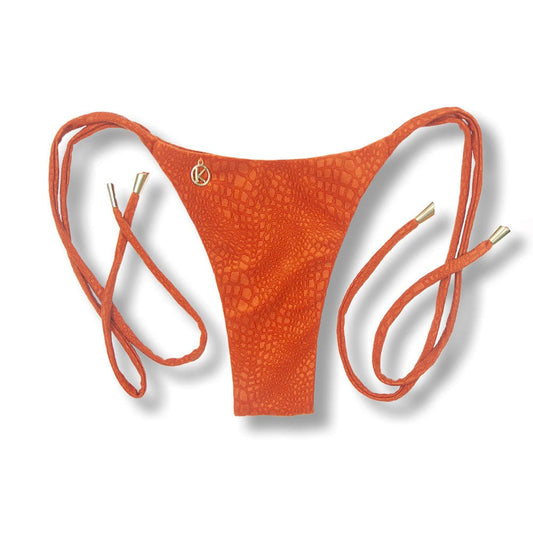 Cora Croco Sunset Thong | Thin Bow
