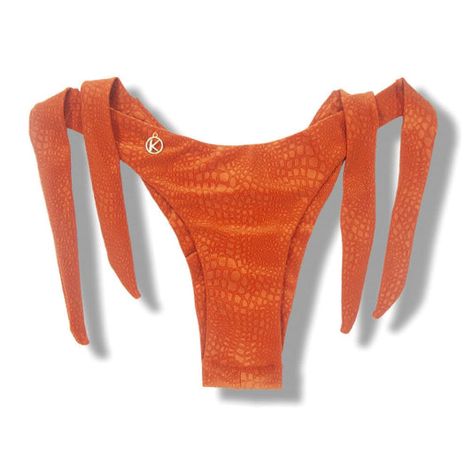 Mora Croco Sunset Thong | Wide Tie on the Side