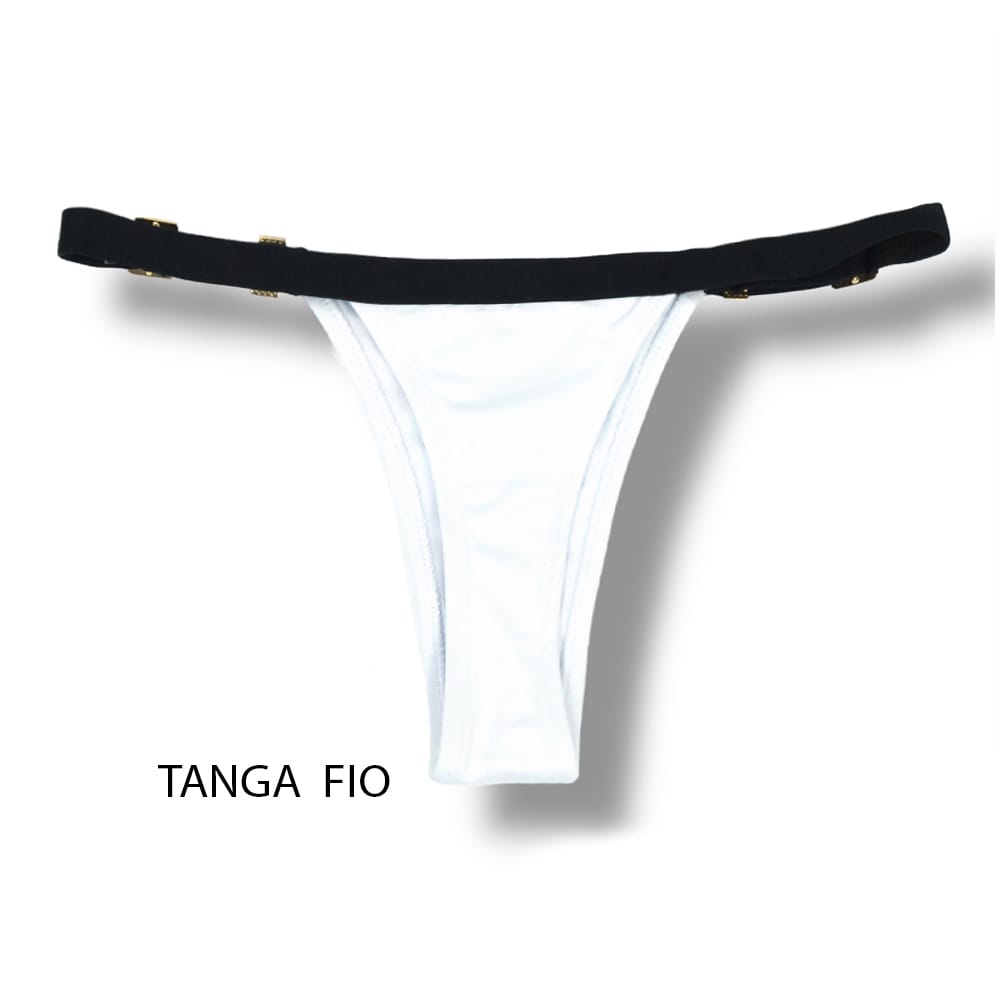 Conjunto de Biquíni Black and White | Mara Top + Tanga Fany