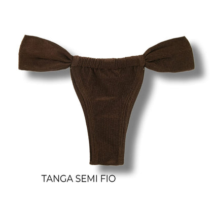 Conjunto Biquini Caffè | Top Faixa + Tanga Gali