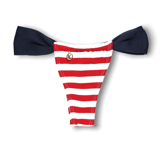 Gali Red Navy with Blue Marine Thong | Adjustable Curtain