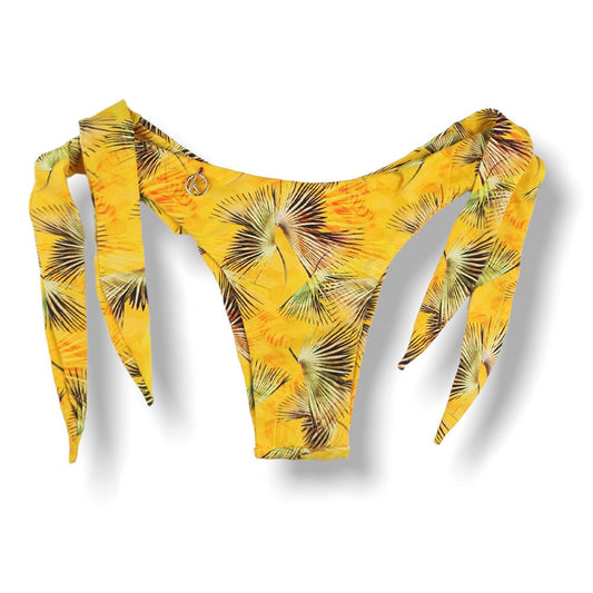 Tanga Mora Amarelo Tropical | Amarração Lateral Larga