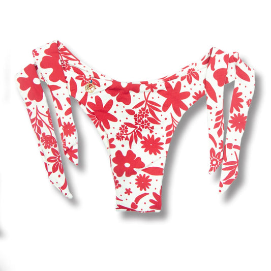 Mora Scarlet Thong | Wide Tie on the Side