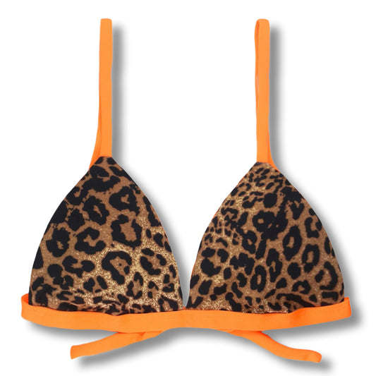 Jade Animal Print Top with Orange