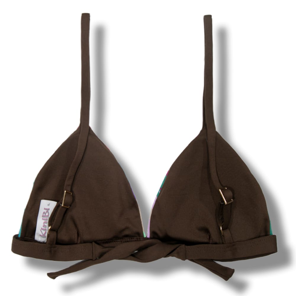 Lilac Bikini Set with Brown Combination | Jade Top + Mora Thong