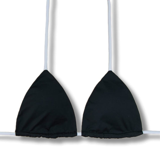 Lua White and Black Top | Reversible White | Triangle with Padding