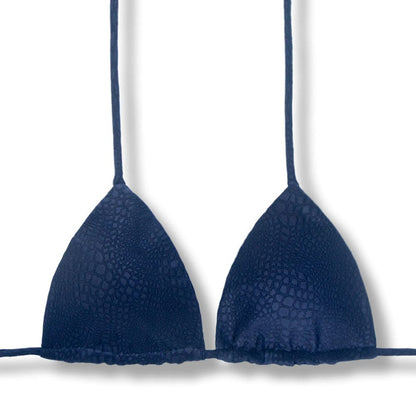 Lua Croco Marine Top | Triangle with Padding