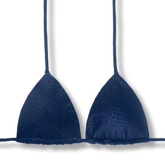 Lua Croco Marine Top | Triangle with Padding