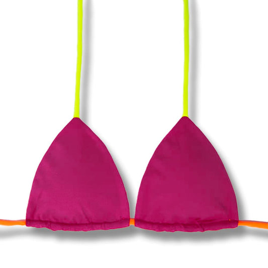 Top Lua Pink Twist| Bicolor | Triângulo com Bojo
