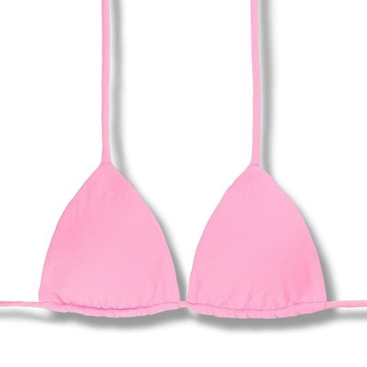 Top Lua Rosa Iogurte | Reversível rosa iogurte | Triângulo com Bojo