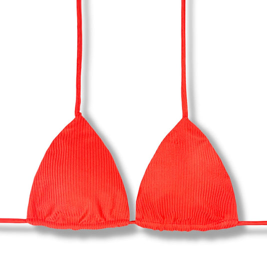 Top Lua Rubi | Reverível Vermelho Carmim | Triângulo com Bojo