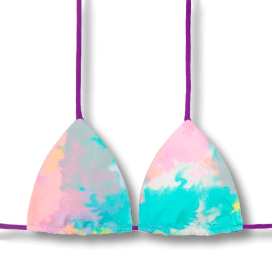 Top Lua Tie Dye | Reverível Uva | Triângulo com Bojo
