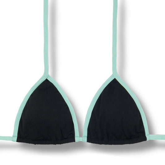 Mara Black Two-Tone Fany with mint green Top | Triangle